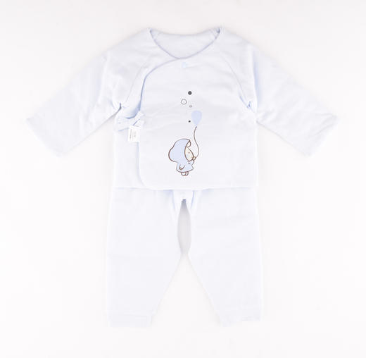 棉果果秋冬款男童女童内衣铺棉偏襟开裆套装M401301817636 商品图2