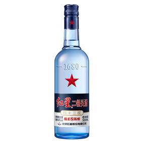 [白酒]红星二锅头蓝瓶43度绵柔500ml