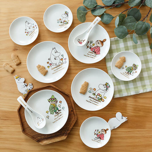 Moomin姆明生活日记 创意陶瓷小蝶 主餐盘 圆盘 商品图9