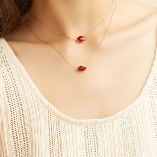 「 相思 」红玛瑙长项链 商品图2