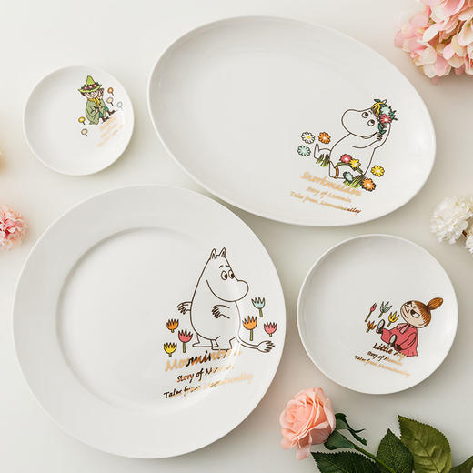 Moomin姆明生活日记 创意陶瓷小蝶 主餐盘 圆盘 商品图7