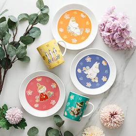 Moomin姆明 欢乐时光系列 北欧风陶瓷大容量创意马克杯 沙拉碗 圆盘