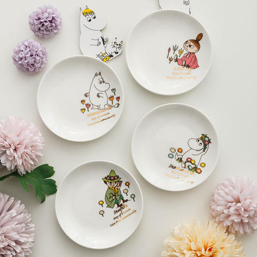 Moomin姆明生活日记 创意陶瓷小蝶 主餐盘 圆盘 商品图4