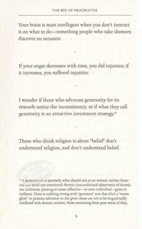 【中商原版】黑天鹅语录 英文原版 The Bed of Procrustes 英文版 自我提升与创造力 Nassim Nicholas Taleb 商品图5