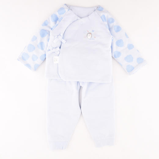 棉果果春秋冬季男童女童内衣夹棉偏襟开裆套装M401301818604 商品图3