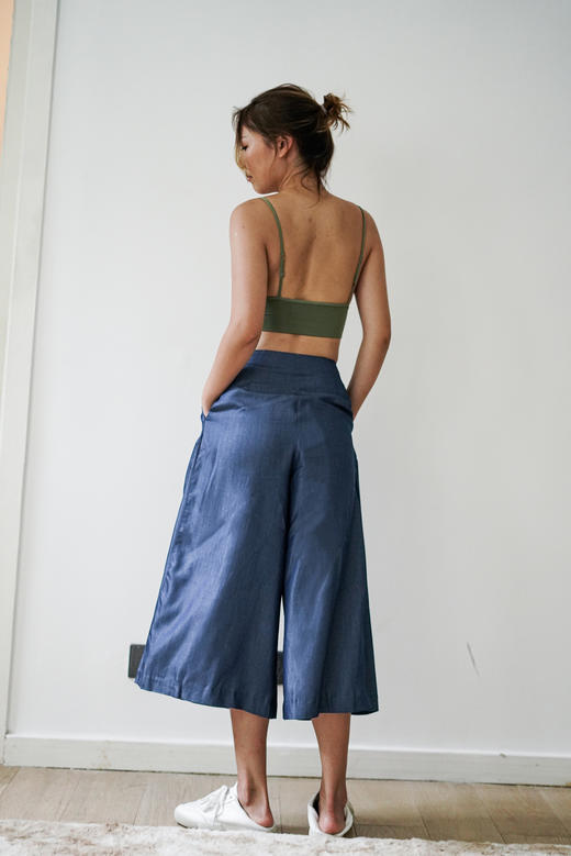 ACFN | 8分阔腿裤 - 蓝 商品图1