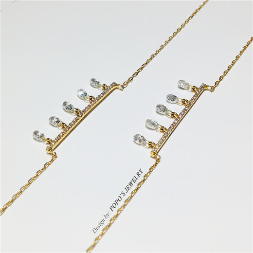 【每日特选】18K黄金钻石吊胆锁骨链(预约看货) 商品图2