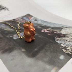 北京仓｜Maggoosh-Gummy-限量 橘子味 口罩小熊 项链［希腊设计师］