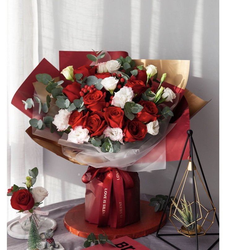 韩式系列初心不负卡罗拉玫瑰11枝鲜花圣诞节女朋友周年纪念日生日礼物