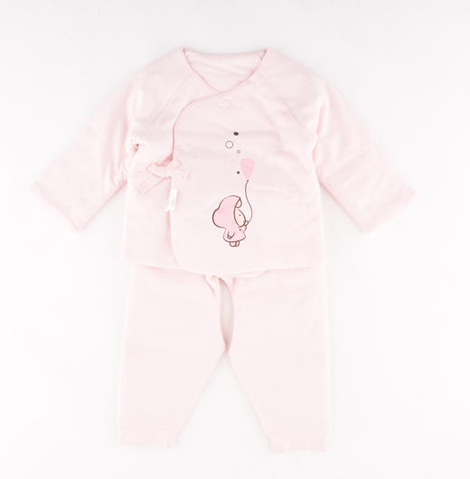 棉果果秋冬款男童女童内衣铺棉偏襟开裆套装M401301817636 商品图1