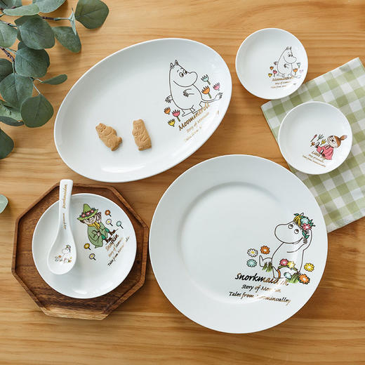 Moomin姆明生活日记 创意陶瓷小蝶 主餐盘 圆盘 商品图12