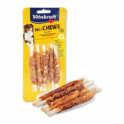 vitakraft 宠物零食犬用牛皮鷄肉卷5指装（中号）55g 商品图2