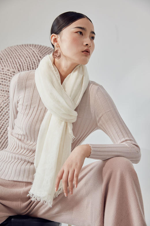 高支羊绒手工工艺长开衫披肩 SJF92P154N 商品图1