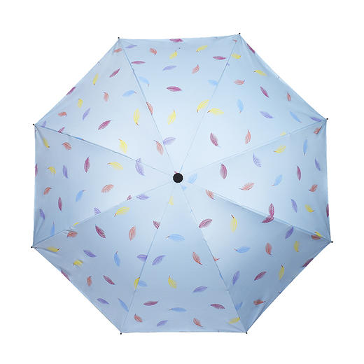 【多色可选】彩色羽毛折叠防晒遮阳小黑伞晴雨两用太阳伞8骨骨架防紫外线FZ20208 商品图5
