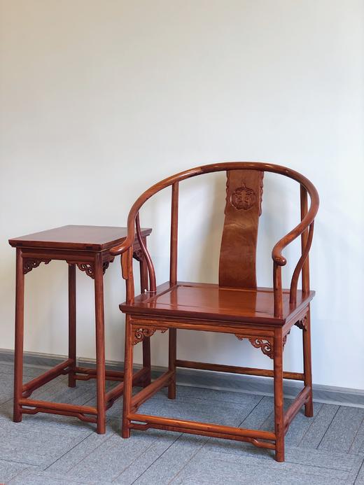 红桥红  家具严选  缅甸花梨（大果紫檀）  【恭王府圈椅茶桌七件套】 商品图5