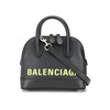 BALENCIAGA 巴黎世家 女士粒面小牛皮字母徽标印花提挎包 黑色 550646 1IZ33 1072 商品缩略图0
