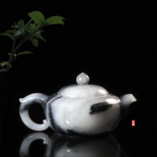 和田玉（青花）玉壶--碗灯壶（宋鸣放6652）184.76G 商品图3