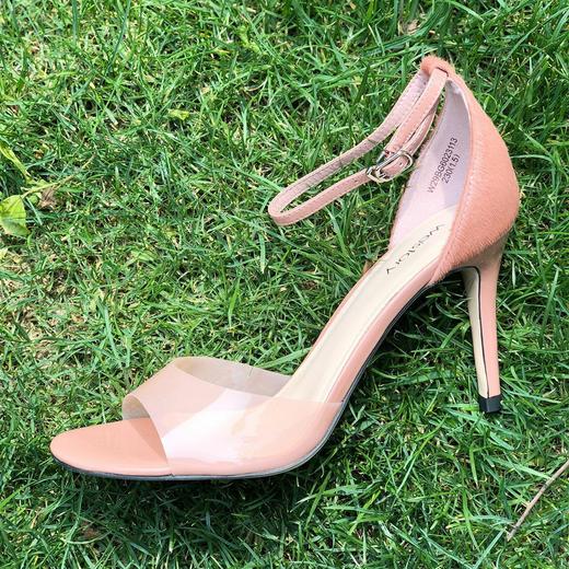 westory高跟胶片一字带凉鞋百搭W29BG60231 商品图1