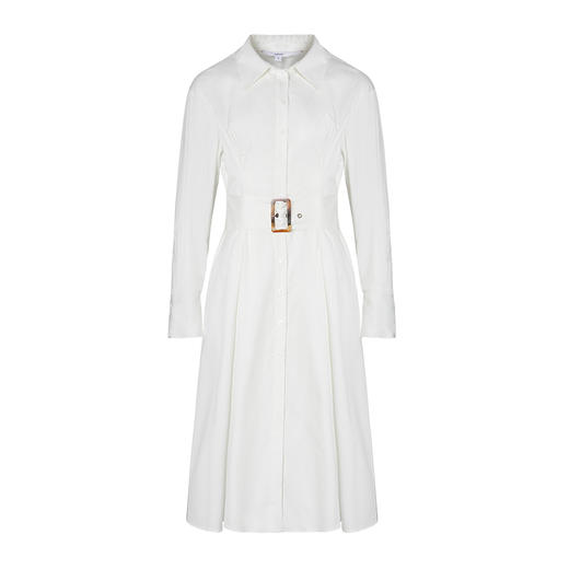 VIMAGE纬漫纪秋款时尚通勤百搭收腰显瘦衬衫A字连衣裙女V1407014 商品图4