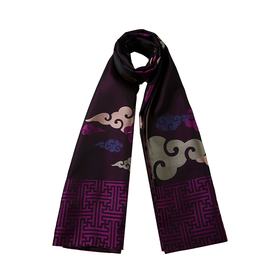 SAINTJOY/上久楷宋锦双面披肩零YSJ17025（仅供展示，度空间·深紫色勿拍）