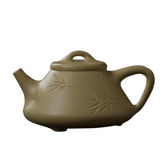 茶香记  本山绿刻绘小子冶石瓢 徐昇 润砂堂 竹刻绘  功夫茶具 商品图4