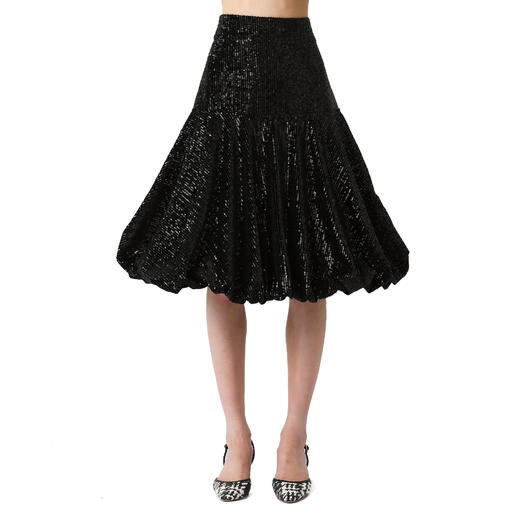 Allen 黑色丝绒亮片伞裙 商品图0