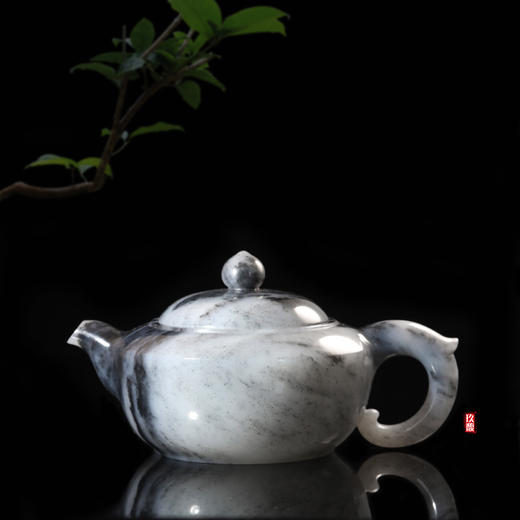 和田玉（青花）玉壶--碗灯壶（宋鸣放6652）184.76G 商品图4