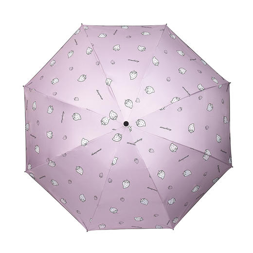 【遇水变色！晴雨两用】可爱草莓晴雨伞8骨骨架 黑胶防紫外线折叠太阳伞FZ20206 商品图3