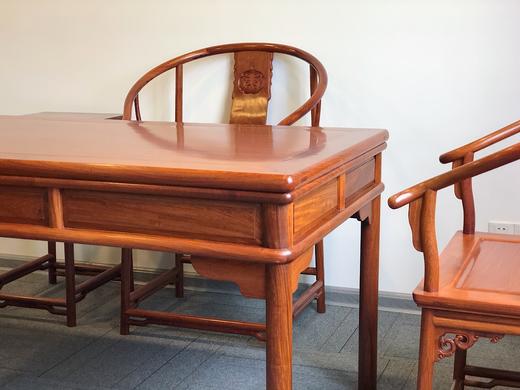 红桥红  家具严选  缅甸花梨（大果紫檀）  【恭王府圈椅茶桌七件套】 商品图3