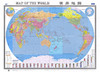 世界地图，1.49m x 1.06m， 贴图盒装纸质2张拼接 地图 办公室装饰地图 中外企业 外文教育地图 高清版 商品缩略图1