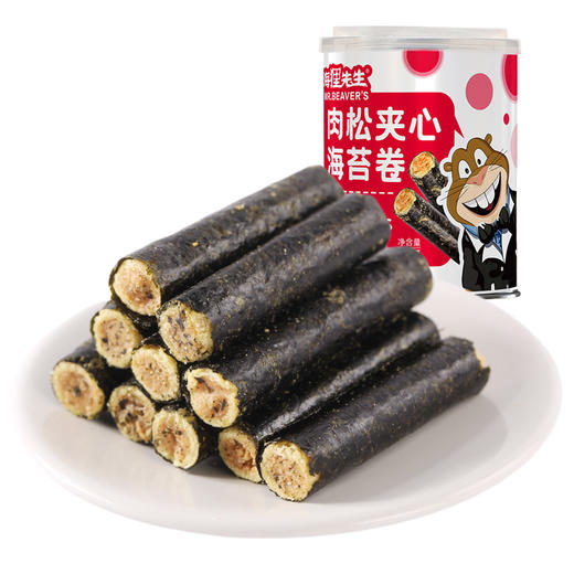 酥脆肉松海苔卷香酥夹心浓郁鲜美肉松 蛋卷 海苔海狸先生品牌100g 罐 毒舌买家俱乐部