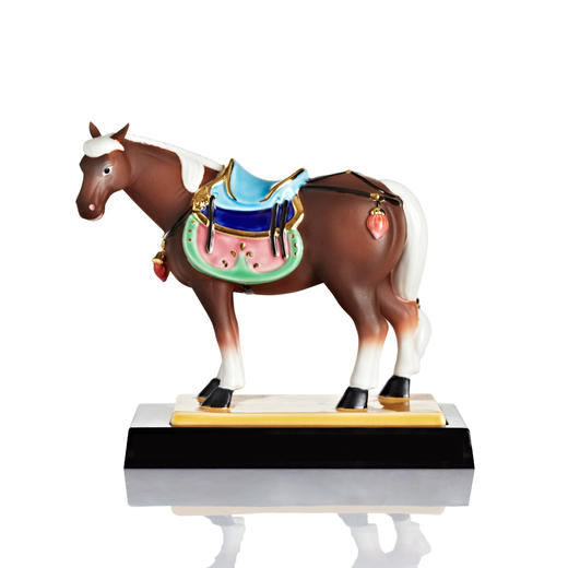 【马系列摆件】乾唐彩 中国风工艺礼品摆件盛世宝马系列  8寸 商品图2