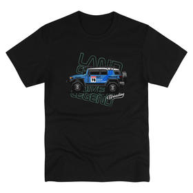 自由基地夏装新款男装黑白宽松版圆领短袖潮流FJ40图案印花T恤