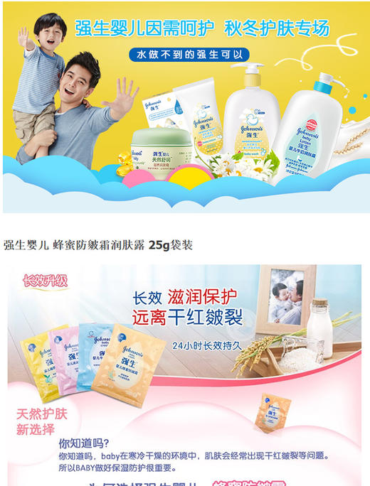 强生婴儿蜂蜜防皴袋霜 25g （2015包装升级）JPY带授权招加盟代理 商品图1