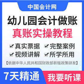 幼儿园会计真账实操课程