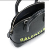 BALENCIAGA 巴黎世家 女士粒面小牛皮字母徽标印花提挎包 黑色 550646 1IZ33 1072 商品缩略图2
