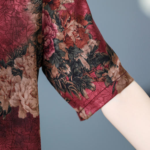 MC-sy0325002新款高品质妈妈装民族风半袖大码上衣 商品图3