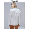 VIMAGE纬漫纪秋款个性洋气交叉绑带设计感通勤喇叭袖衬衫V1409010 商品缩略图3