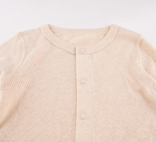 棉果果夏季新疆彩棉镂空清爽透气对开开裆连体衣连身衣哈衣M201723117227 商品图3