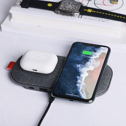 美国slicecharge 3 hub edition四合一无线充电器苹果iphone耳机快