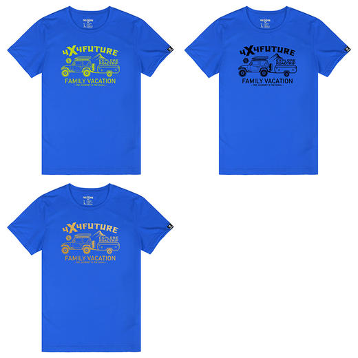 夏季定制流行大码圆领男女常规个性越野短袖纯棉弹力烫画印花T恤 商品图3