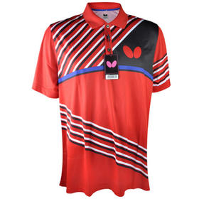 蝴蝶BUTTERFLY乒乓球服 蝴蝶BWH-271短袖T恤 红色