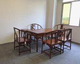 红桥红  家具严选  缅甸花梨（大果紫檀）  【恭王府圈椅茶桌七件套】