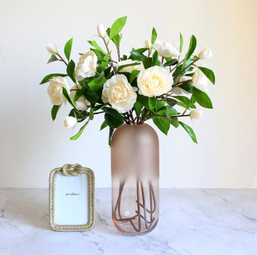 【装饰品】单支仿真花栀子花餐桌客厅卧室家居装饰花束假花拍摄道具摄影道具 商品图2