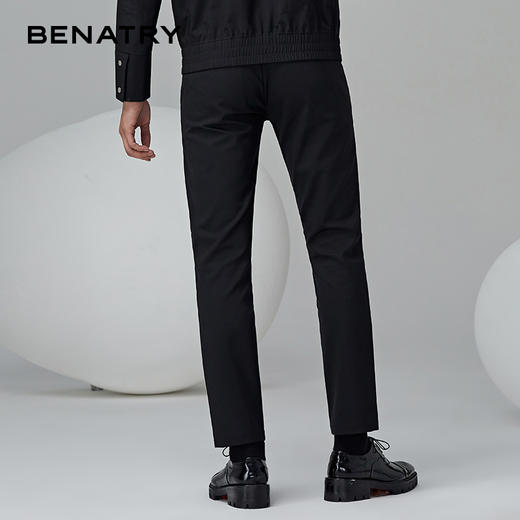 贝纳川黑色休闲长裤119332019402 商品图4