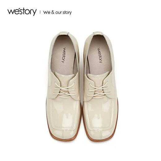 westory通勤百搭女2020春新品方头粗跟系带靴W29CM70481 商品图1