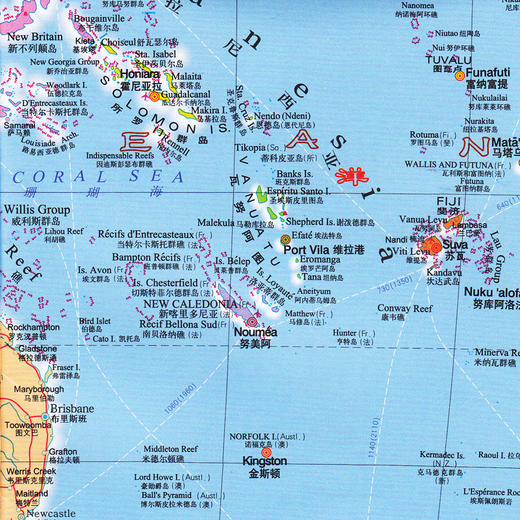 世界地图，1.49m x 1.06m， 贴图盒装纸质2张拼接 地图 办公室装饰地图 中外企业 外文教育地图 高清版 商品图3