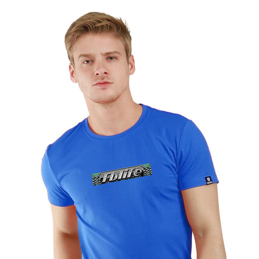 自由基地2020夏季新款男士短袖潮流修身薄款弹力棉圆领标准码T恤 商品图1