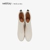 westory新品中筒软皮粗跟圆头靴女显瘦W29DS80051 商品缩略图2