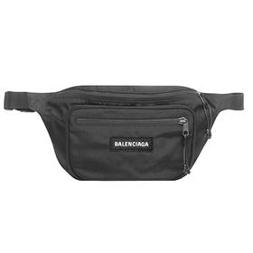 BALENCIAGA 巴黎世家 男女通用帆布斜挎腰包 黑色 482389 9TY45 1000